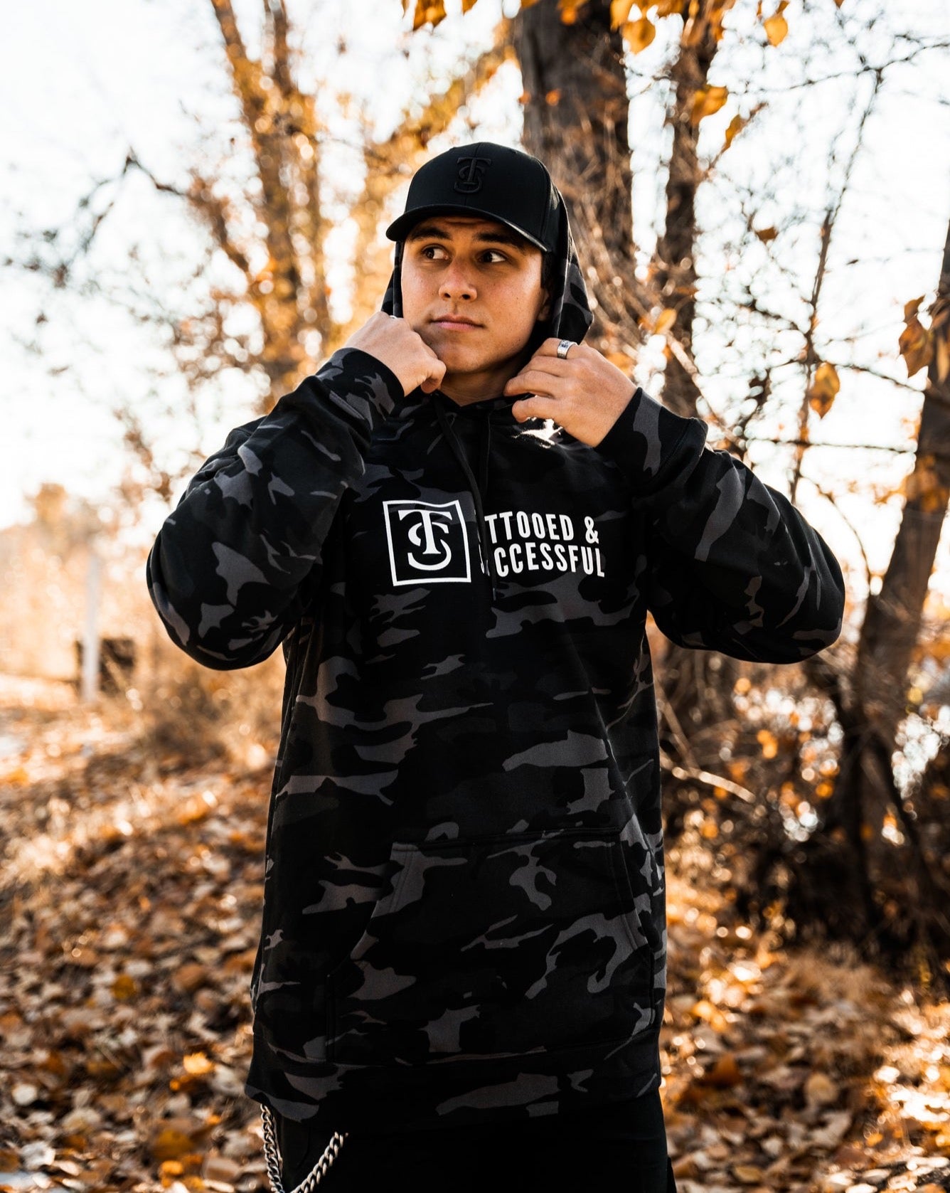 Core Hoodie - Black Camo